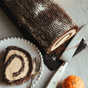 Salted Caramel Chocolate Yule Log - Serves 8+