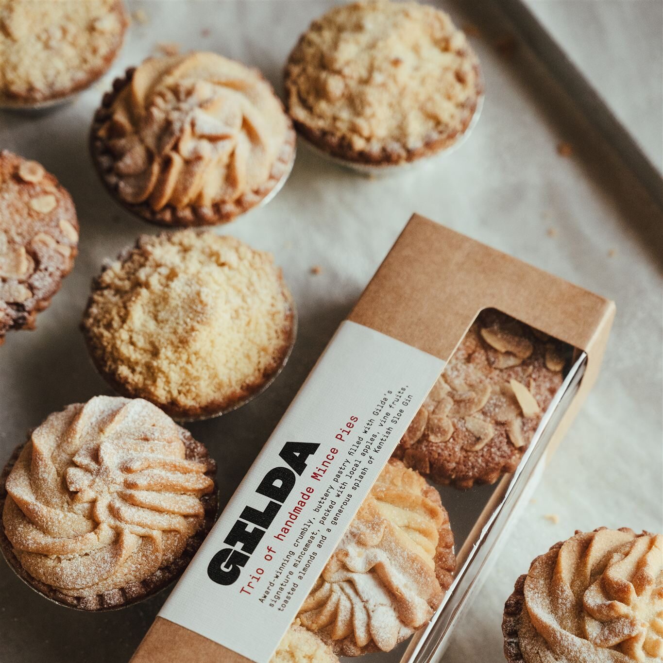 Handmade Luxury Trio of Mince Pies (Pack of 3)